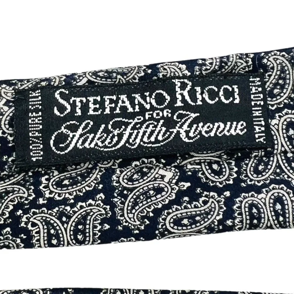 Stefano Ricci For Sak’s Fifth Avenue 100% Silk Men's Tie Made in Italy Designer